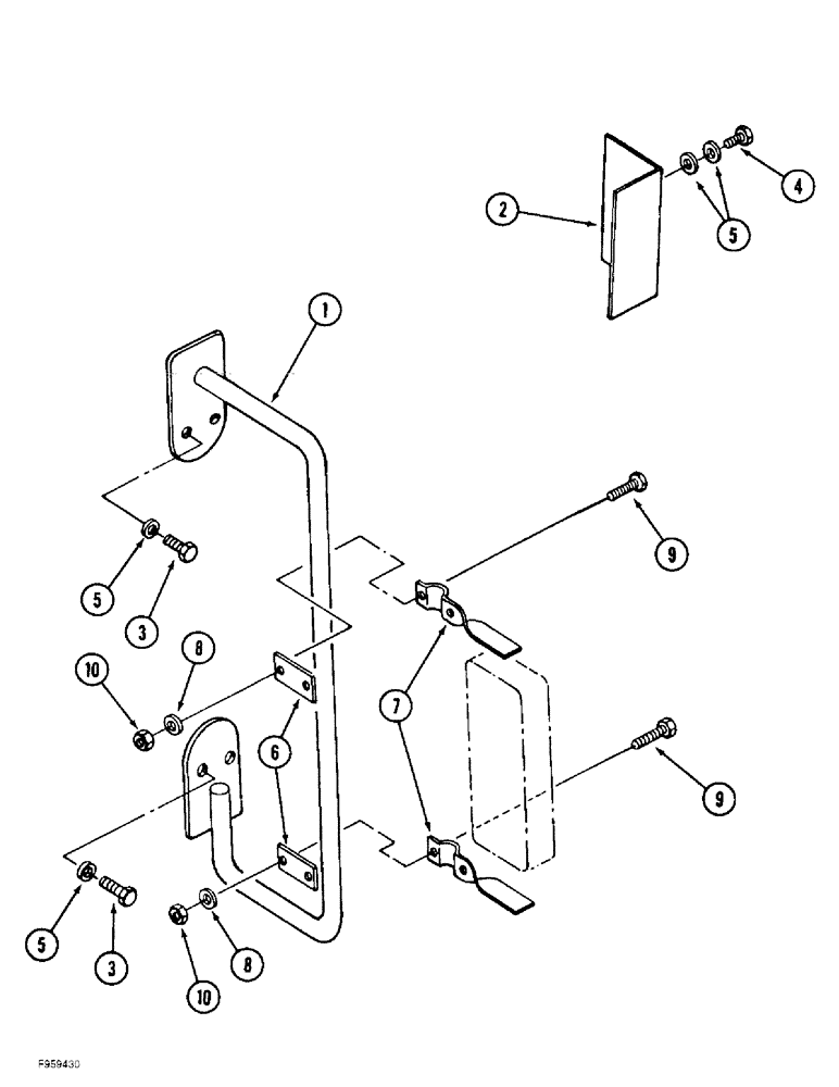 Схема запчастей Case IH 9370 QUADTRAC - (9-034) - MONITOR MOUNT (09) - CHASSIS/ATTACHMENTS