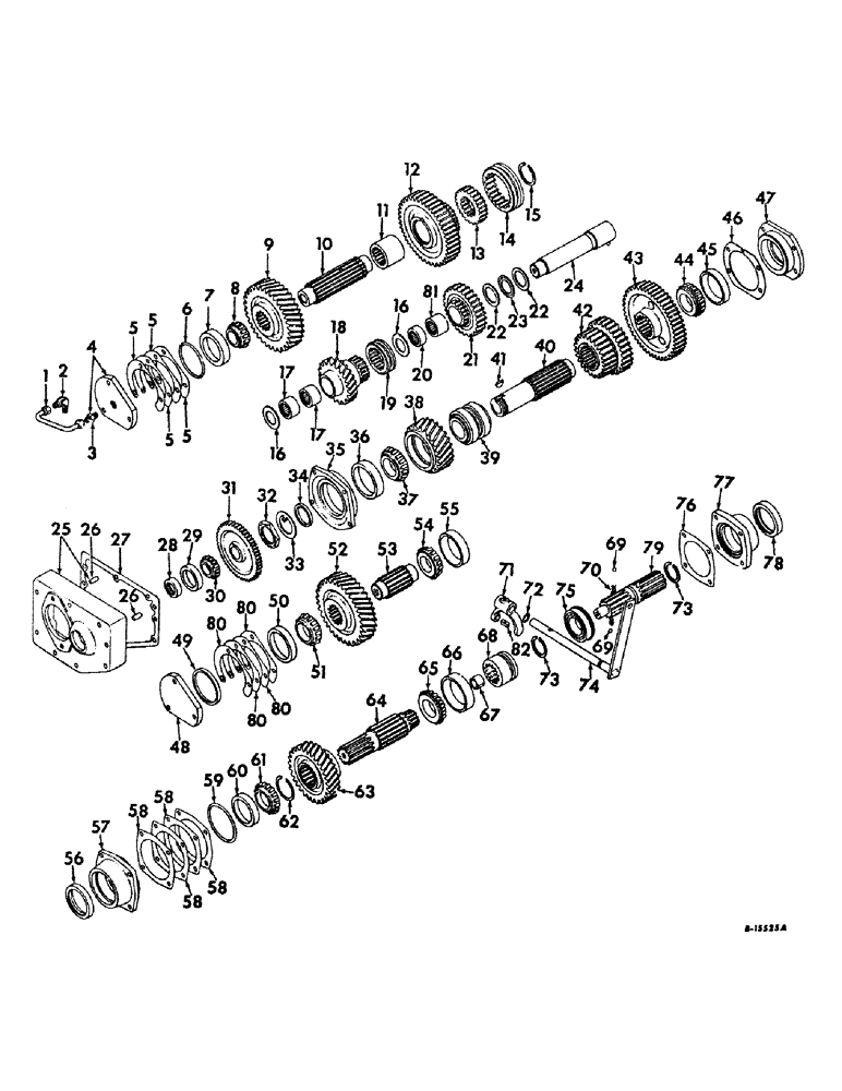 Схема запчастей Case IH 4100 - (B-06) - POWER TRAIN, RANGE TRANSMISSION, IN TRANSFER CASE (03) - POWER TRAIN