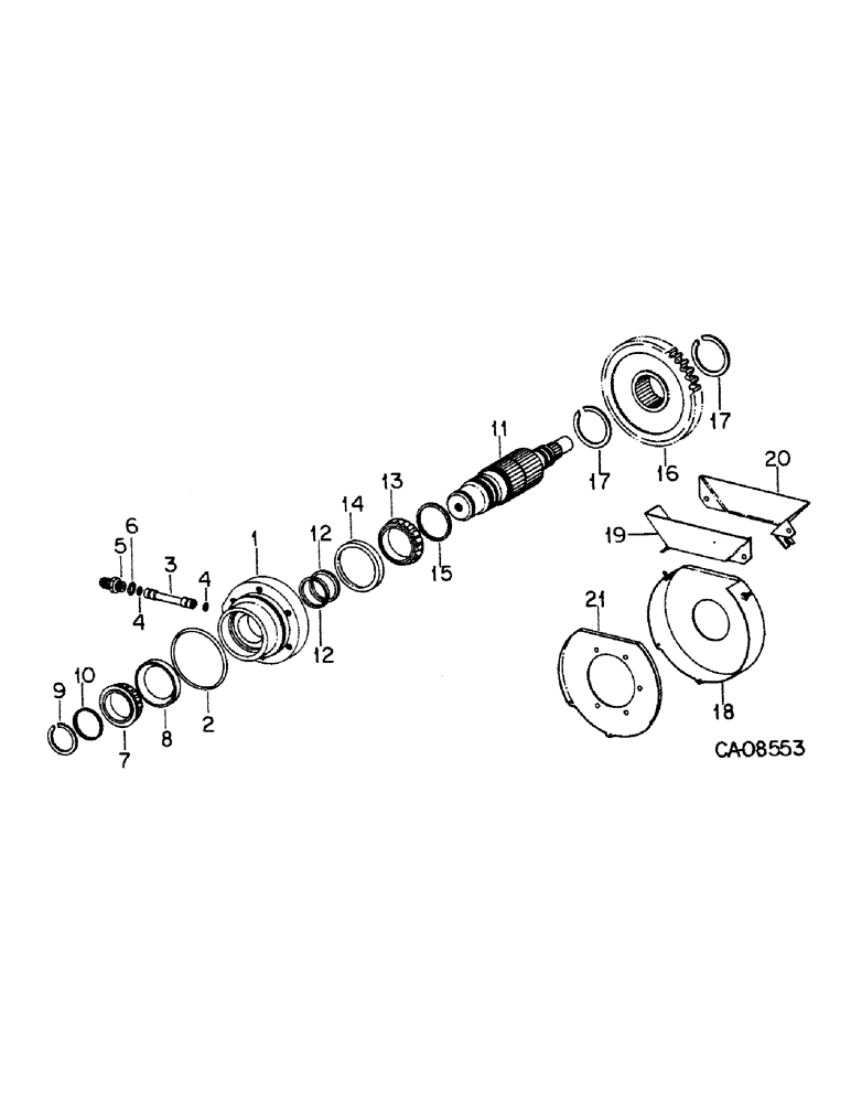 Схема запчастей Case IH 5288 - (07-49) - DRIVE TRAIN, ALL WHEEL DRIVE INPUT SHAFT AND DRIVE GEAR, IN RANGE HOUSING, ALL WHEEL DRIVE TRACTORS (04) - Drive Train