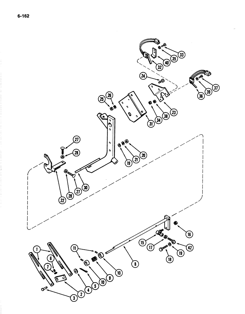 Схема запчастей Case IH 4894 - (6-162) - CLUTCH CROSS SHAFT AND MICRO SWITCHES (06) - POWER TRAIN