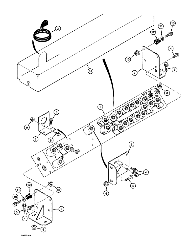 Схема запчастей Case IH 2055 - (8-36) - MANIFOLD VALVE AND MOUNTING (07) - HYDRAULICS