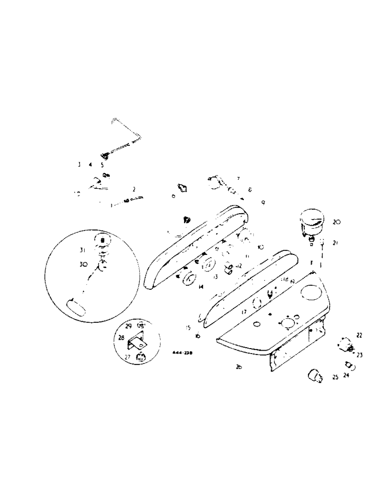 Схема запчастей Case IH 2350 - (3-11) - ELECTRICAL INSTRUMENTS, DIESEL (04) - ELECTRICAL SYSTEMS