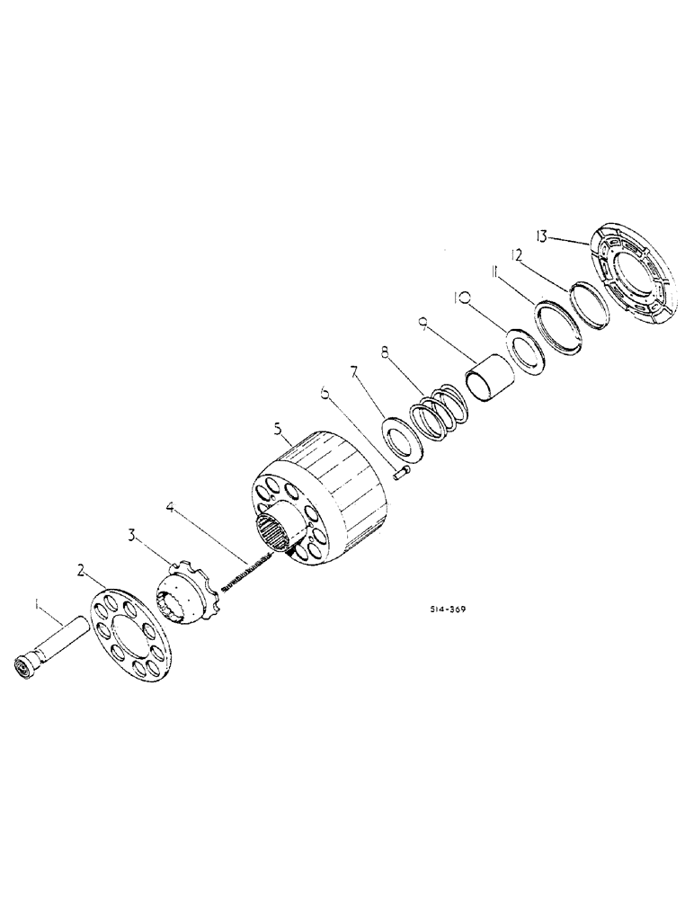 Схема запчастей Case IH HYDRO 84 - (07-031) - PUMP CYLINDER BLOCK (04) - Drive Train