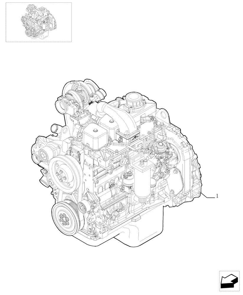 Схема запчастей Case IH PX85 - (0.02.1/1[01]) - ENGINE - PX85 - (504081017) (02) - ENGINE