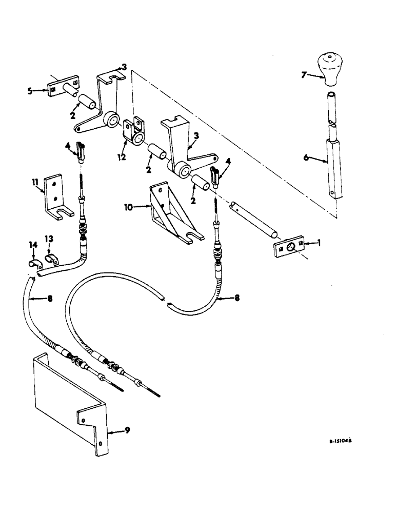 Схема запчастей Case IH 616 - (H-05) - CONTROLS, GEAR SHIFT CONTROLS Controls