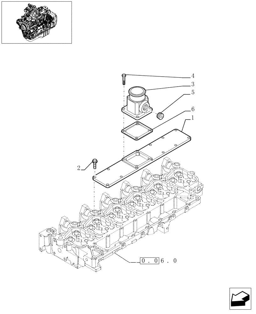 Схема запчастей Case IH F4GE0684E D600 - (0.07.1[01]) - INTAKE MANIFOLD (504064866-54058279) 