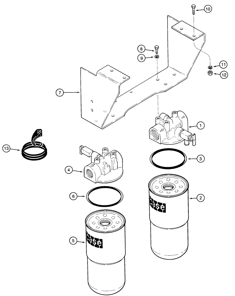 Схема запчастей Case IH 2155 - (8-06) - HYDRAULIC FILTERS (07) - HYDRAULICS