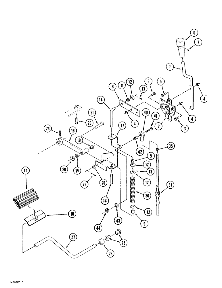 Схема запчастей Case IH 9350 - (3-06) - THROTTLE AND DECELERATOR CONTROLS, CAB MODELS ONLY (03) - FUEL SYSTEM