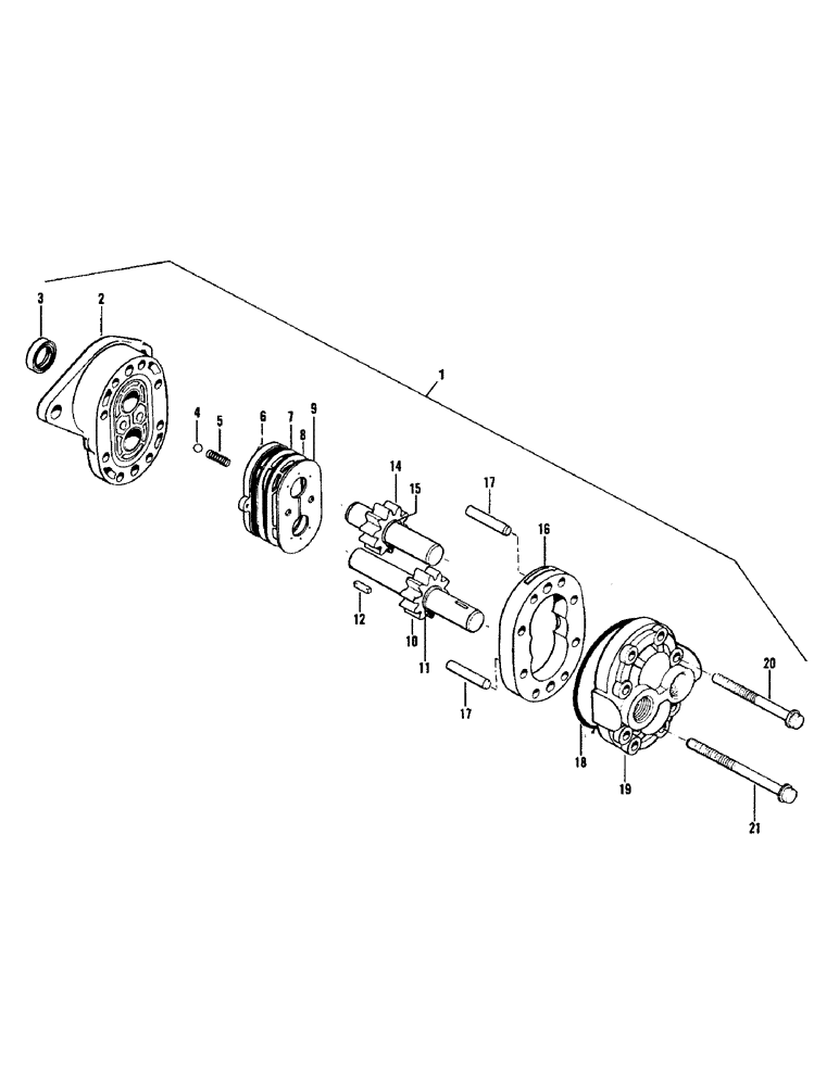 Схема запчастей Case IH 6500 - (8-18) - GEAR PUMP ASSEMBLY, HEADER DRIVE (08) - HYDRAULICS