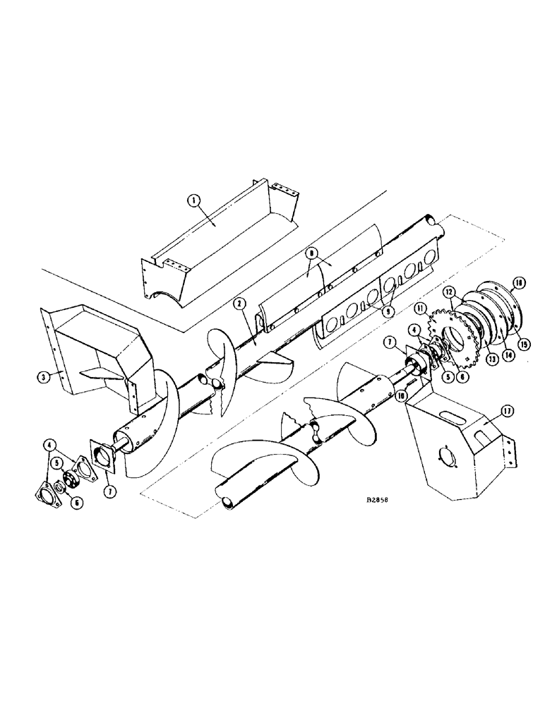 Схема запчастей Case IH 306 - (30) - CROSS AUGER (58) - ATTACHMENTS/HEADERS