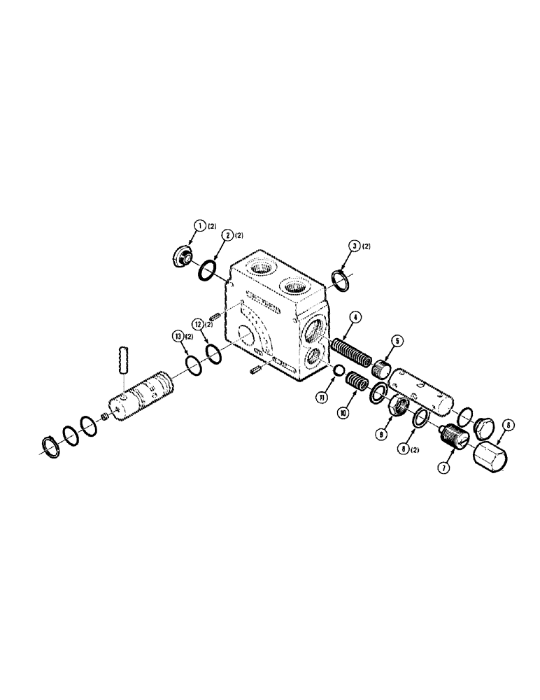 Схема запчастей Case IH 8540 - (55) - FLOW CONTROL VALVE (07) - HYDRAULICS