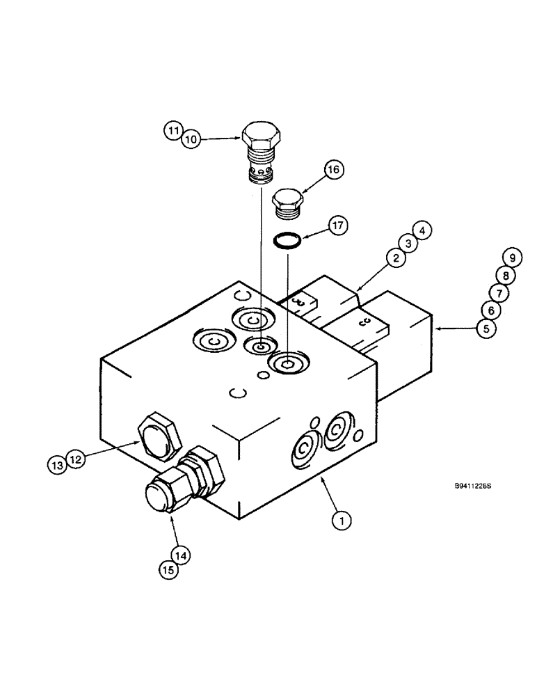 Схема запчастей Case IH 2166 - (8-40) - PARKING BRAKE AND FEEDER CLUTCH VALVE (07) - HYDRAULICS