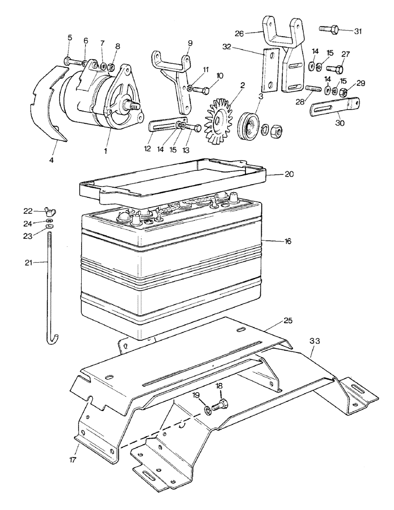 Схема запчастей Case IH 1690 - (S01-1) - ALTERNATOR AND BATTERY, HIGH PLATFORM, CAB, LOW PROFILE (06) - ELECTRICAL SYSTEMS