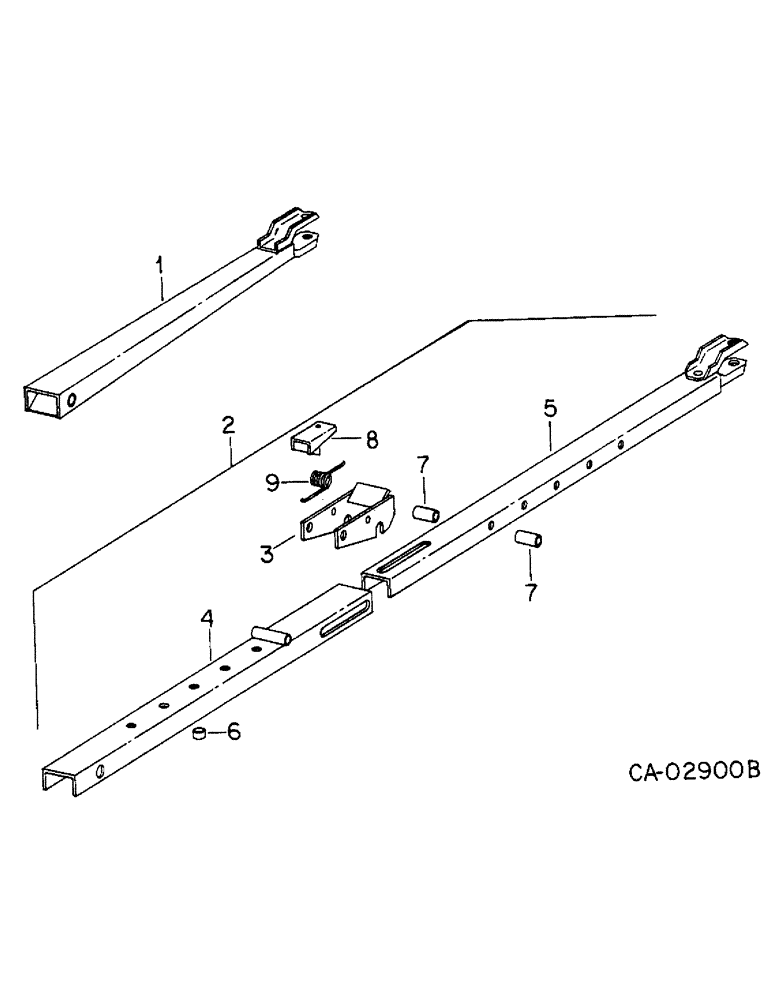 Схема запчастей Case IH VARIOUS - (D-07) - HITCH POLES 