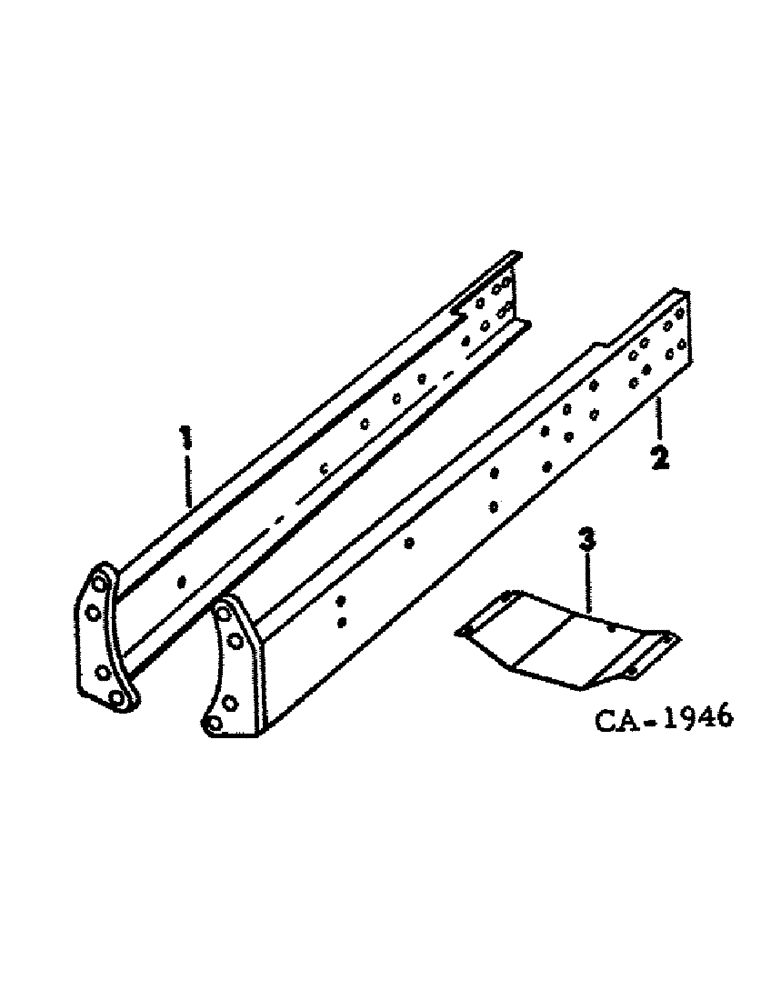 Схема запчастей Case IH 986 - (09-01) - FRAME, FRONT FRAME CHANNELS (12) - FRAME