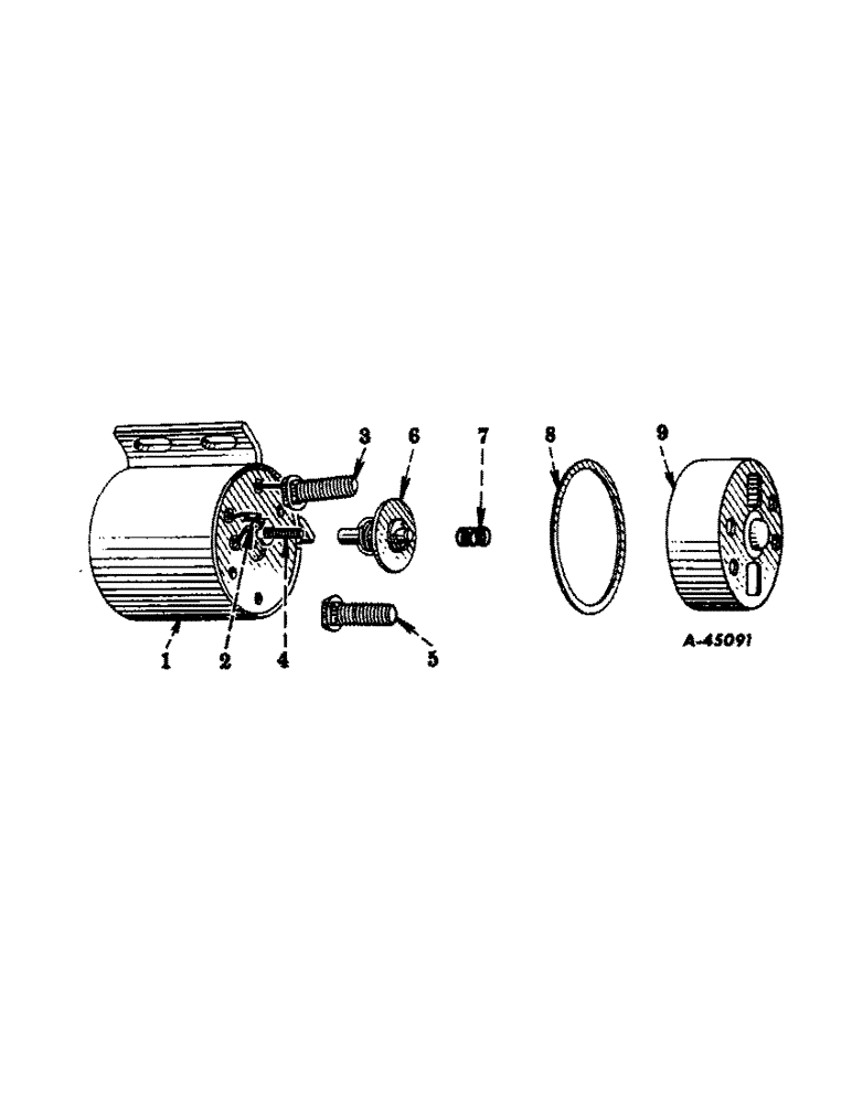 Схема запчастей Case IH 400-SERIES - (129) - ELECTRICAL SYSTEM, CARBURETED ENGINE, CRANKING MOTOR SOLENOID SWITCH, DELCO-REMY (06) - ELECTRICAL SYSTEMS