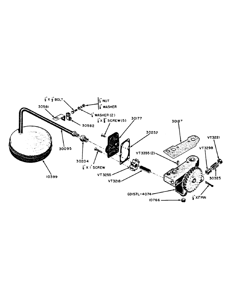 Схема запчастей Case IH 400B-SERIES - (050) - DIESEL ENGINE, ENGINE OIL PUMP AND STRAINER (02) - ENGINE