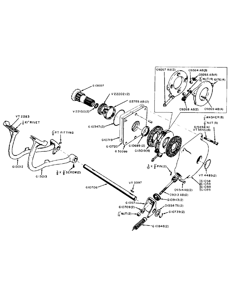 Схема запчастей Case IH 300-SERIES - (112) - DIFFERENTIAL BRAKE ASSEMBLY (06) - POWER TRAIN