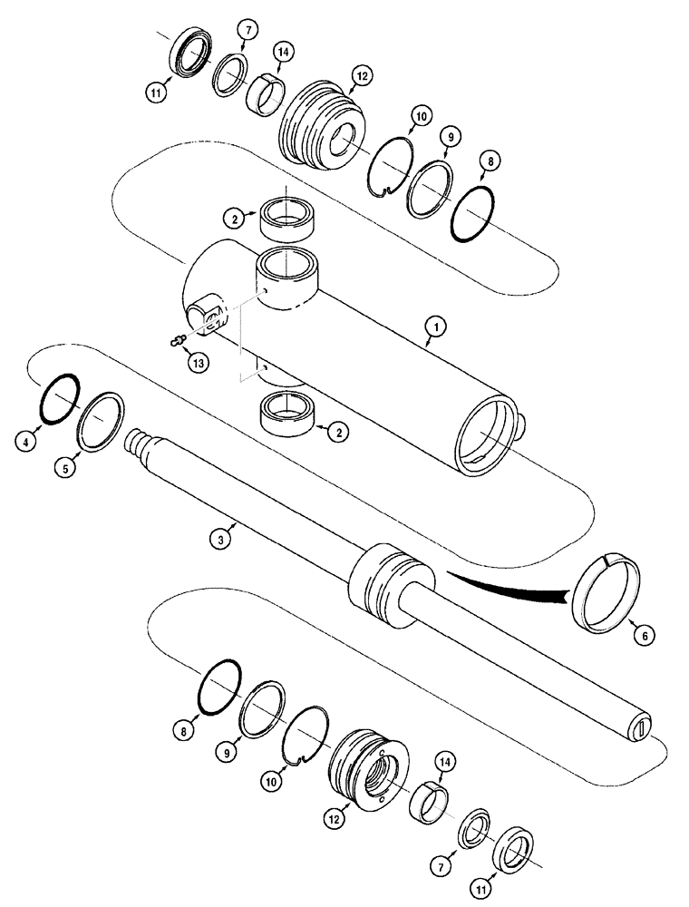 Схема запчастей Case IH MX100 - (05-06) - 2WD STEERING CYLINDER (05) - STEERING