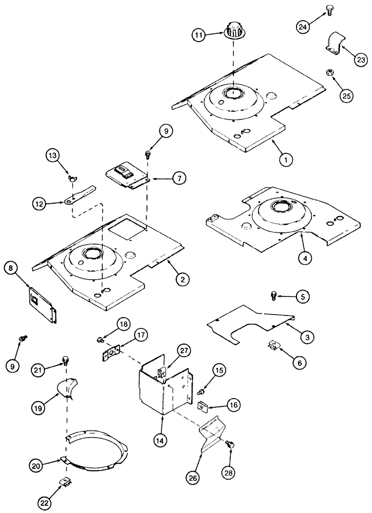 Схема запчастей Case IH 2555 - (09A-40) - COVERS JJC0157150- (13) - PICKING SYSTEM