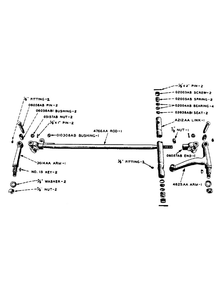 Схема запчастей Case IH 500-SERIES - (082) - STEERING ARMS AND TIE ROD, PRIOR TO TRACTOR NUMBER 8039585 (05) - STEERING