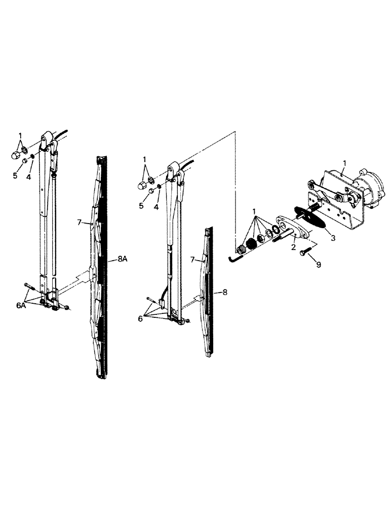 Схема запчастей Case IH KP-1360 - (02-24) - WIPER DRIVES AND BLADES (06) - ELECTRICAL