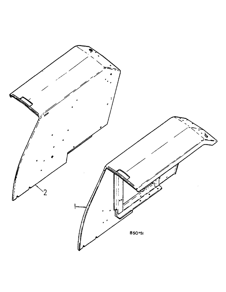 Схема запчастей Case IH 684 - (13-019) - REAR FENDERS, FLAT TOP (05) - SUPERSTRUCTURE