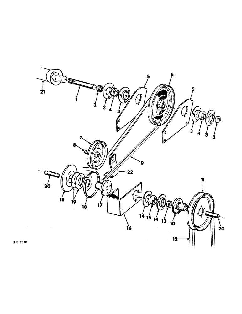 Схема запчастей Case IH 230 - (07-08) - DRIVE TRAIN, CHASSIS PLATFORM DRIVE RH, (FOR USE W/CONDITIONER) Drive Train