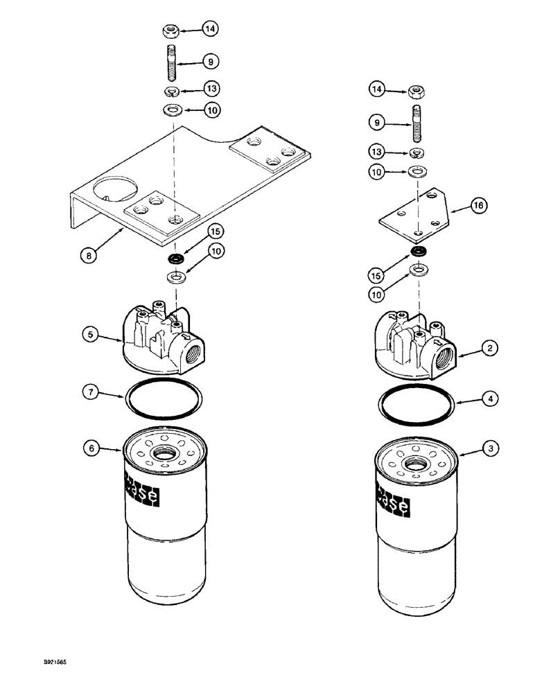 Схема запчастей Case IH 1800 - (8-07A) - HYDRAULIC FILTERS, AUXILIARY RETURN AND SUCTION, P.I.N. JJC133070 AND AFTER (07) - HYDRAULICS