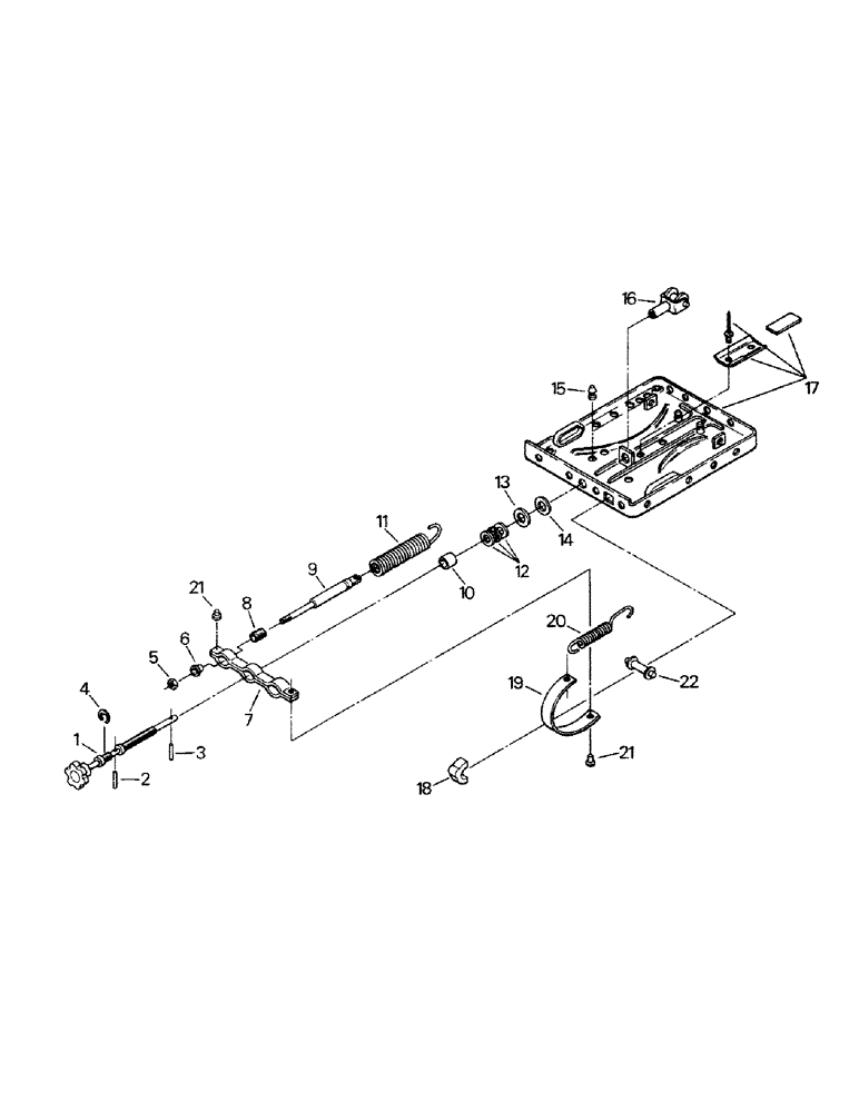 Схема запчастей Case IH CP-1360 - (01-23) - SEAT ASSEMBLY, LOWER SUSPENSION (10) - CAB