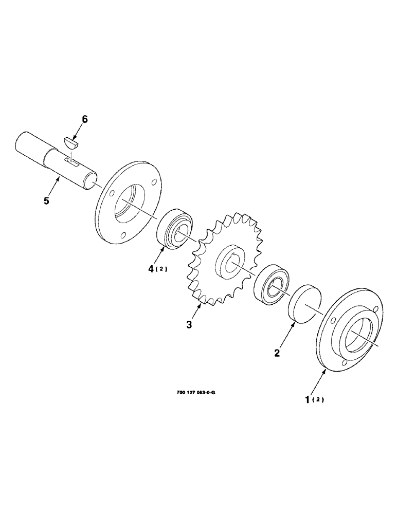 Схема запчастей Case IH 8309 - (2-22) - JACKSHAFT ASSEMBLY, LOWER (58) - ATTACHMENTS/HEADERS