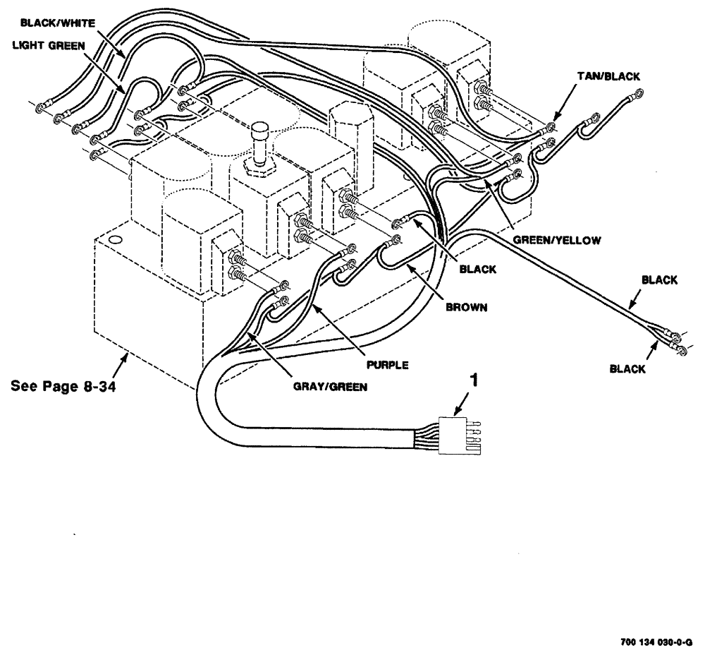 Схема запчастей Case IH 8880 - (04-040) - HYDRAULIC VALVE WIRING HARNESS ASSEMBLY (55) - ELECTRICAL SYSTEMS