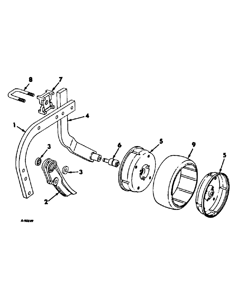 Схема запчастей Case IH 146 - (AR-05) - BEAM AND SHANK WITH GAUGE WHEELS 