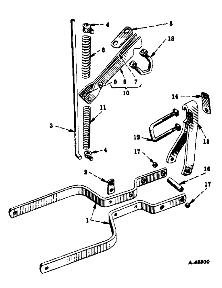 Схема запчастей Case IH 461 - (U-23) - ROTARY WEEDER FRAME 