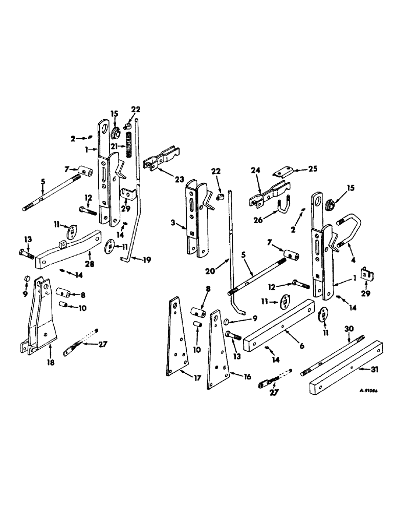 Схема запчастей Case IH 85 - (AN-07) - PARALLEL LINKAGES 