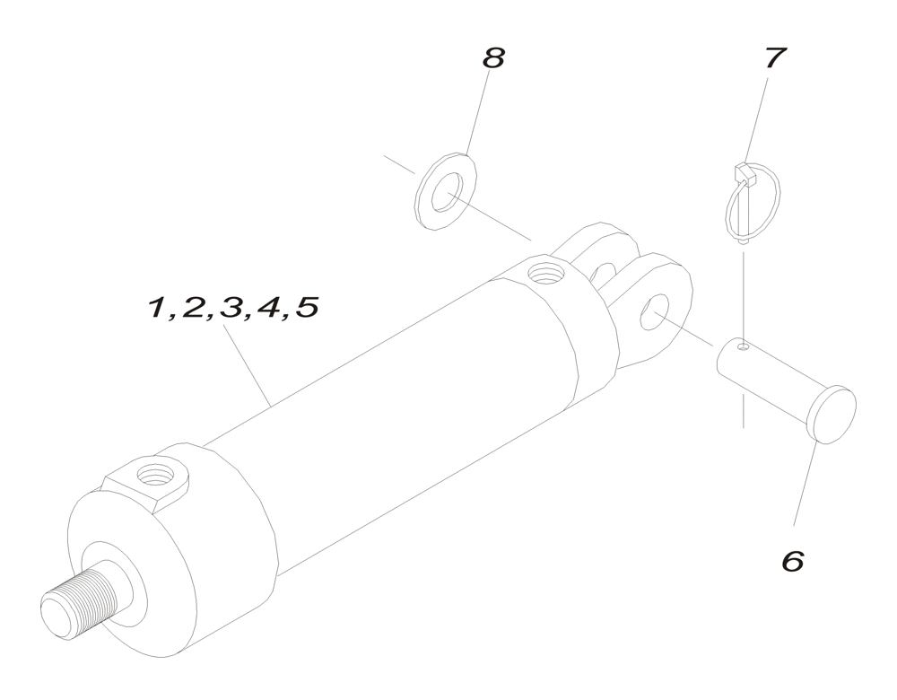 Схема запчастей Case IH 7700 - (B02.13[01]) - Hydraulic Cylinder {Steering} (35) - HYDRAULIC SYSTEMS