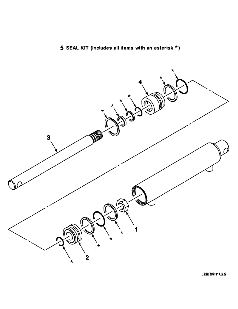 Схема запчастей Case IH 8465 - (8-06) - HYDRAULIC CYLINDER ASSEMBLY, THREADER, 700709416 HYDRAULIC CYLINDER COMPLETE, 2" BORE X 8" STROKE (07) - HYDRAULICS