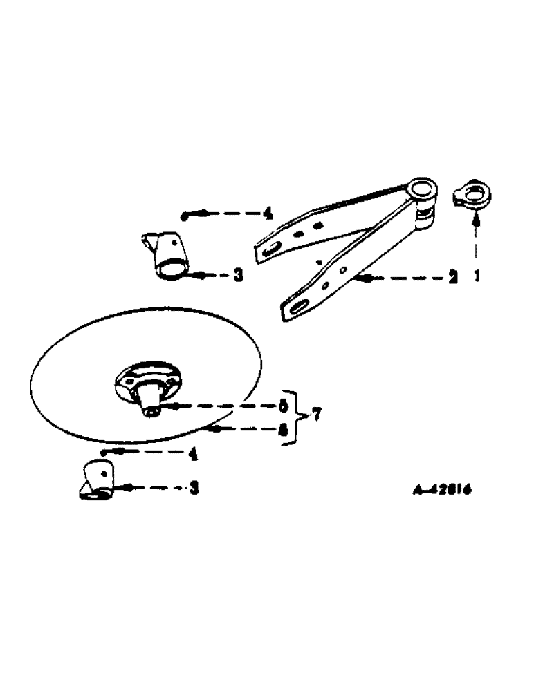 Схема запчастей Case IH 312 - (U-05) - ROLLING COLTERS, ONE PER FURROW 