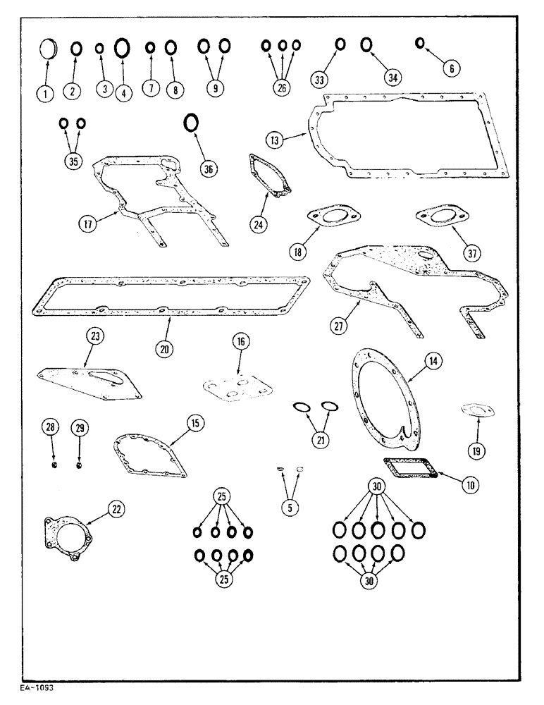 Схема запчастей Case IH 685 - (2-084) - SERVICE KITS (02) - ENGINE