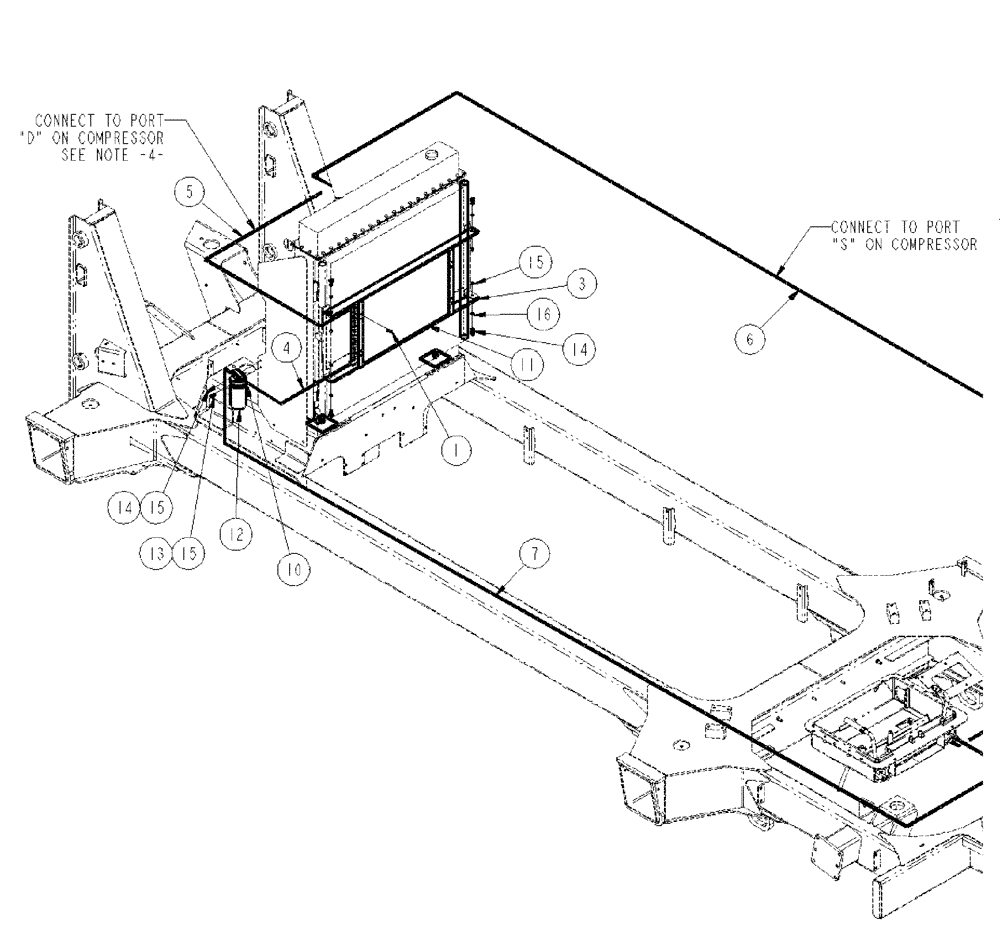 Схема запчастей Case IH SPX4260 - (03-032) - A/C GROUP (01) - ENGINE