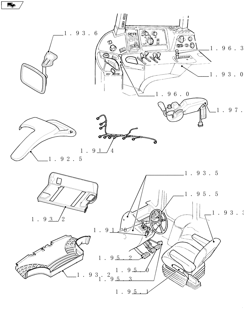 Схема запчастей Case IH PUMA 155 - (SEC. 10[02]) - DRIVERS COMPARTMENT (00) - GENERAL