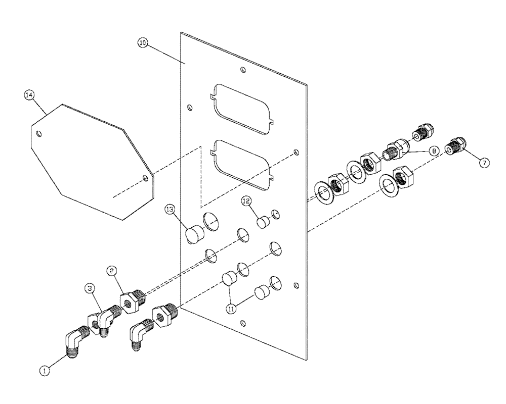 Схема запчастей Case IH FLX3330B - (10-011) - REAR CAB PANEL ASSEMBLY Options