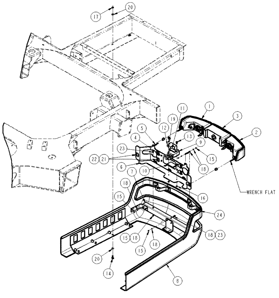 Схема запчастей Case IH SPX4260 - (04-031) - HOOD GROUP, LOWER Suspension & Frame