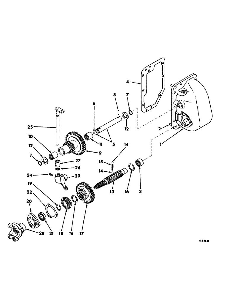 Схема запчастей Case IH 2706 - (B-09) - POWER TRAIN, TRANSMISSION, TRACTORS WITH ALL WHEEL DRIVE (03) - POWER TRAIN