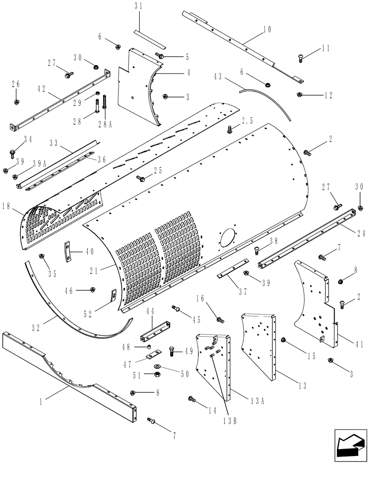 Схема запчастей Case IH 2577 - (66.360.06) - CAGE - FRONT (66) - THRESHING