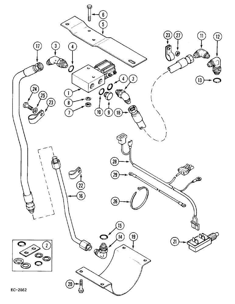 Схема запчастей Case IH 248 - (6-452) - TORQUE AMPLIFIER DUMP VALVE (06) - POWER TRAIN