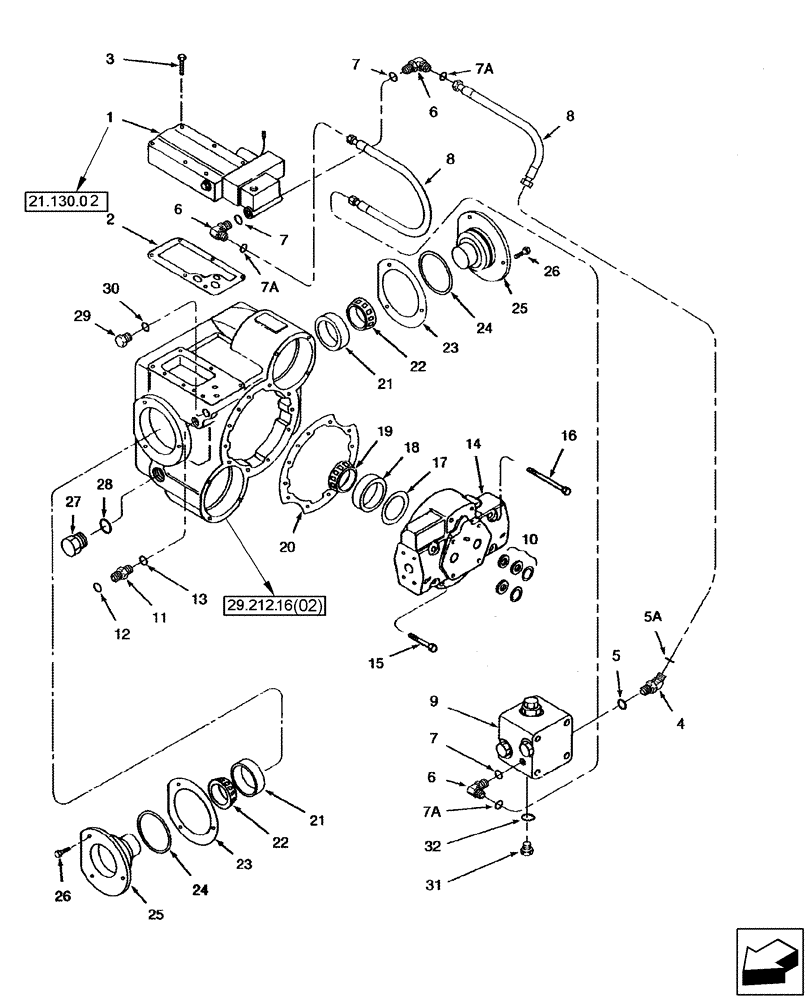 Схема запчастей Case IH 2577 - (29.212.14) - MOTOR ASSY - HYDROSTATIC - TWO SPEED (29) - HYDROSTATIC DRIVE