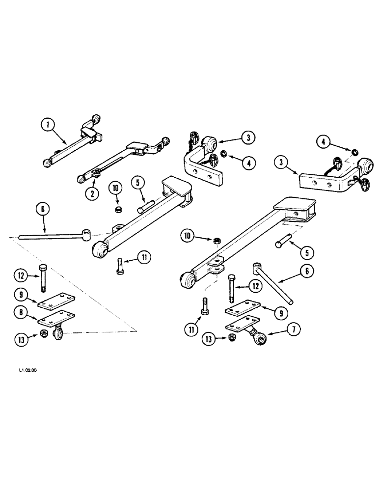 Схема запчастей Case IH 2130 - (9-114) - LINK LOWER - ADJUSTABLE, NARROW VERSION ONLY (09) - CHASSIS/ATTACHMENTS