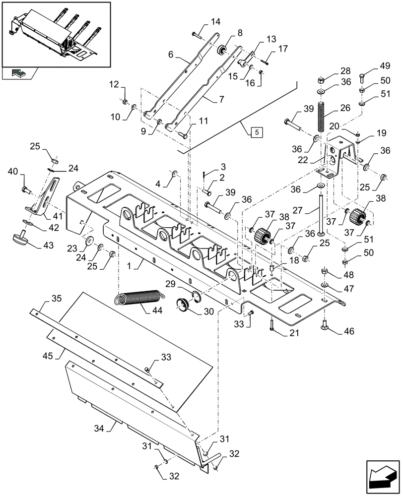 Схема запчастей Case IH LB433R - (15.13[01]) - LOWER TWINE TENSIONERS TANDEM AXLE (15) - KNOTTER /WRAPPER