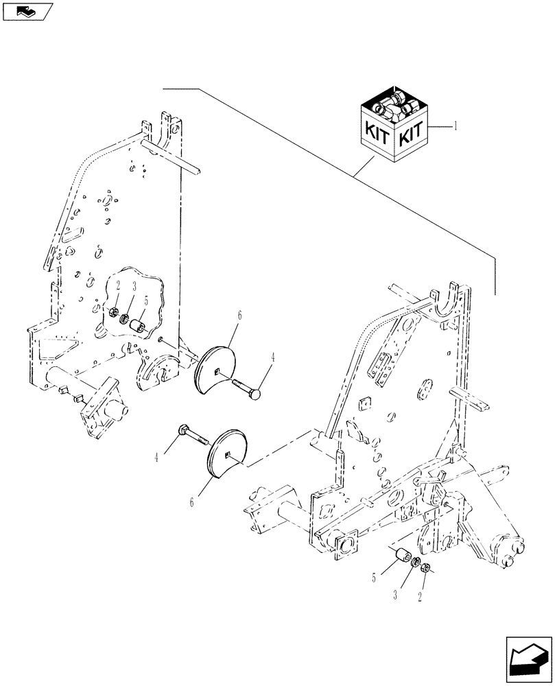 Схема запчастей Case IH RB455A - (88.060.04) - DIA KIT, INFEED DISC (88) - ACCESSORIES